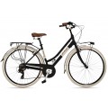 Bicicletta Da Passeggio Via Veneto Elegance Lady 6V (Nero Opaco)