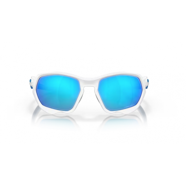 Oakley Plazma Matte White w Prizm Sapphire Glasses