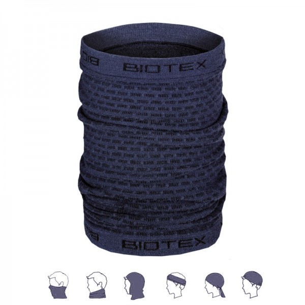 Braga de cuello Tubular Biotex Merino (Azul)