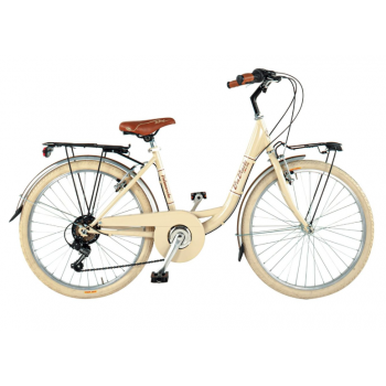 Bicicletta Da Passeggio Via Veneto Giuly Lady 24" 6v. (Beige Cappuccino)