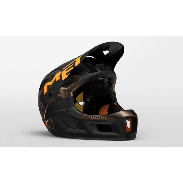 Met Parachute Mcr Mips Casco Integral Naranja Bronce Mate