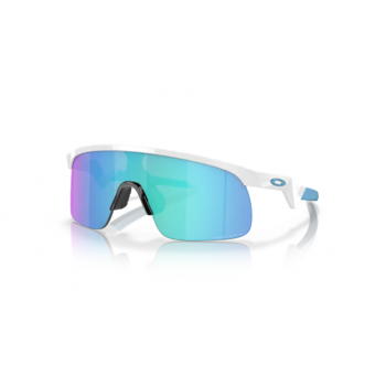 Occhiali Oakley Resistor Junior Bianco Lucido w/ Prizm Sapphire